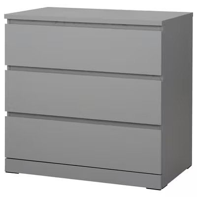 IKEA ladekast MALM Grijs, Ophalen, Gebruikt, 100 tot 150 cm, 50 tot 100 cm