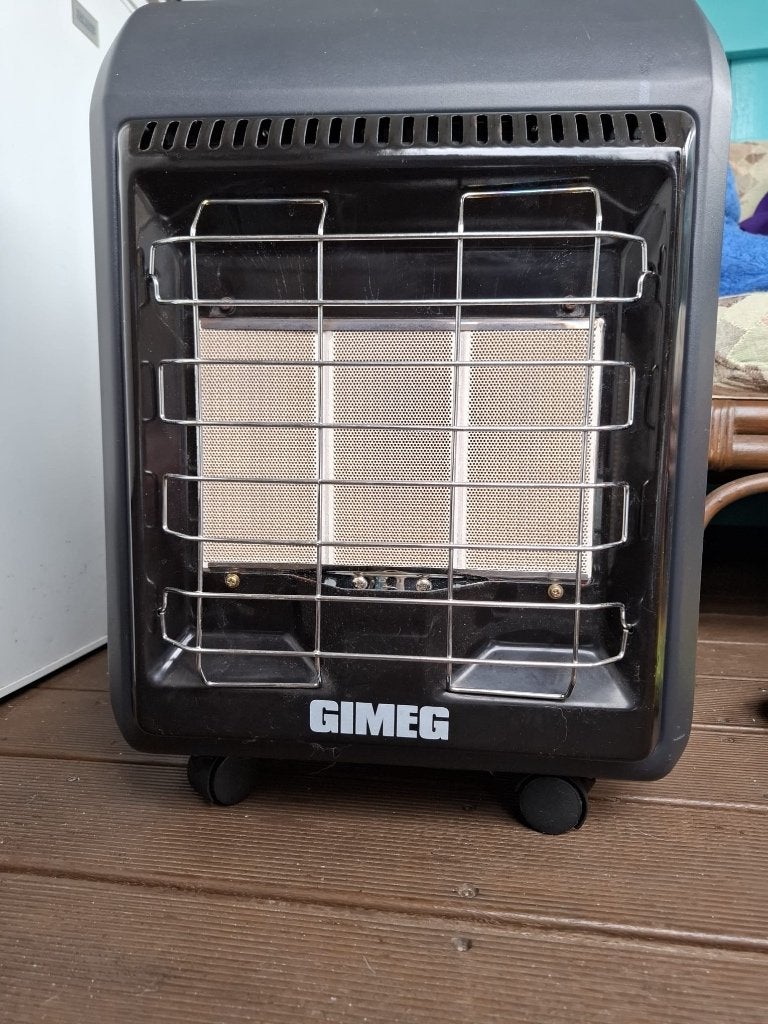 Gimeg gaskachel + aansluiting + gasfles samen 29,95, Caravans en Kamperen, Ophalen, Gebruikt