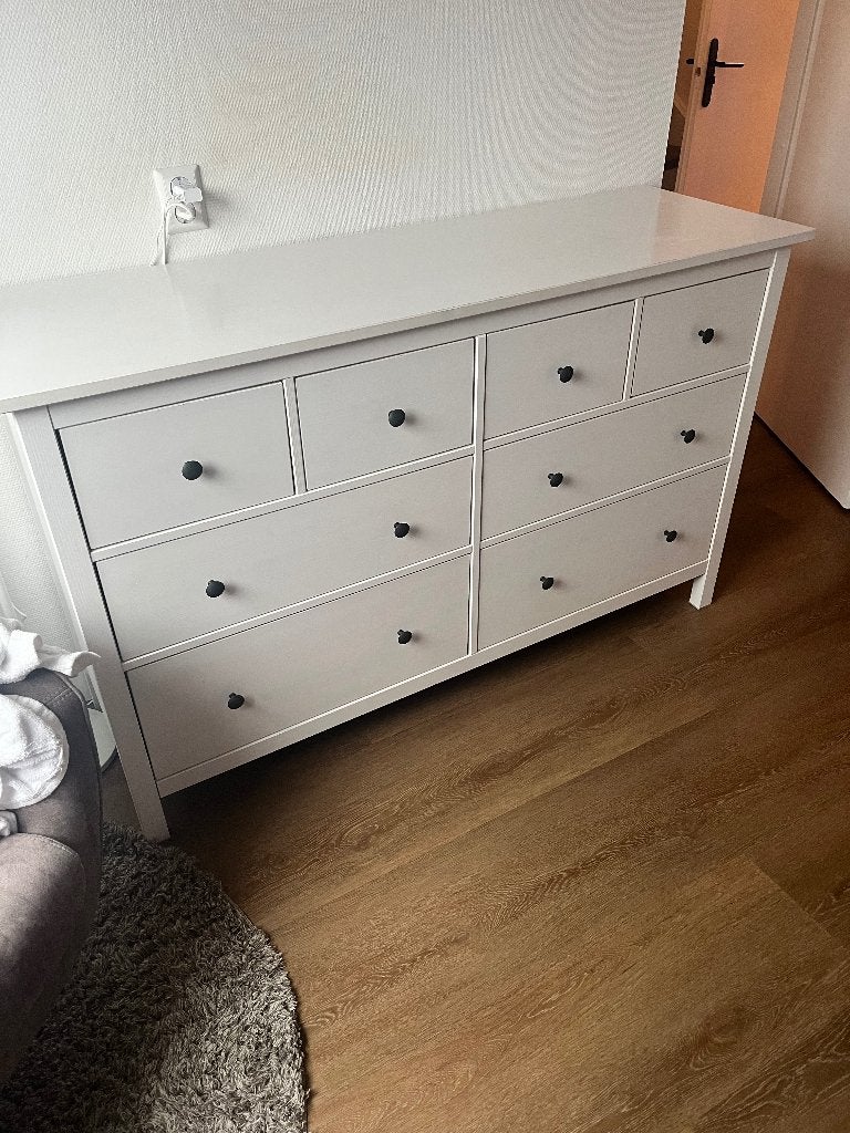 Witte IKEA Gullaberg ladekast - ideaal als commode, Ophalen, 100 tot 150 cm, 5 laden of meer, 100 tot 150 cm