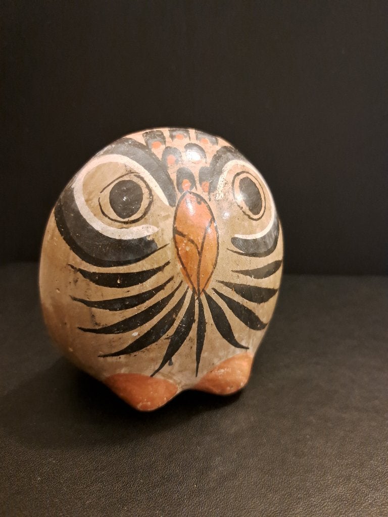 Handgeschilderde Uil en Vogel Decoratie, Ophalen of Verzenden, Gebruikt, Dier