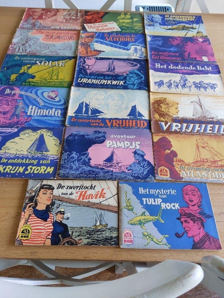 Kapitein Rob. Pieter Kühn. 17 oude stripboekjes., Gelezen, Eén stripboek, Ophalen of Verzenden, Pieter Kuhn