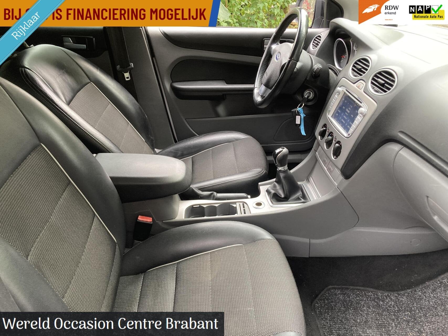 Ford Focus Wagon 1.8 Limited leer airco apk 07 2027, Auto's, 125 pk, Gebruikt, 4 cilinders, Wit