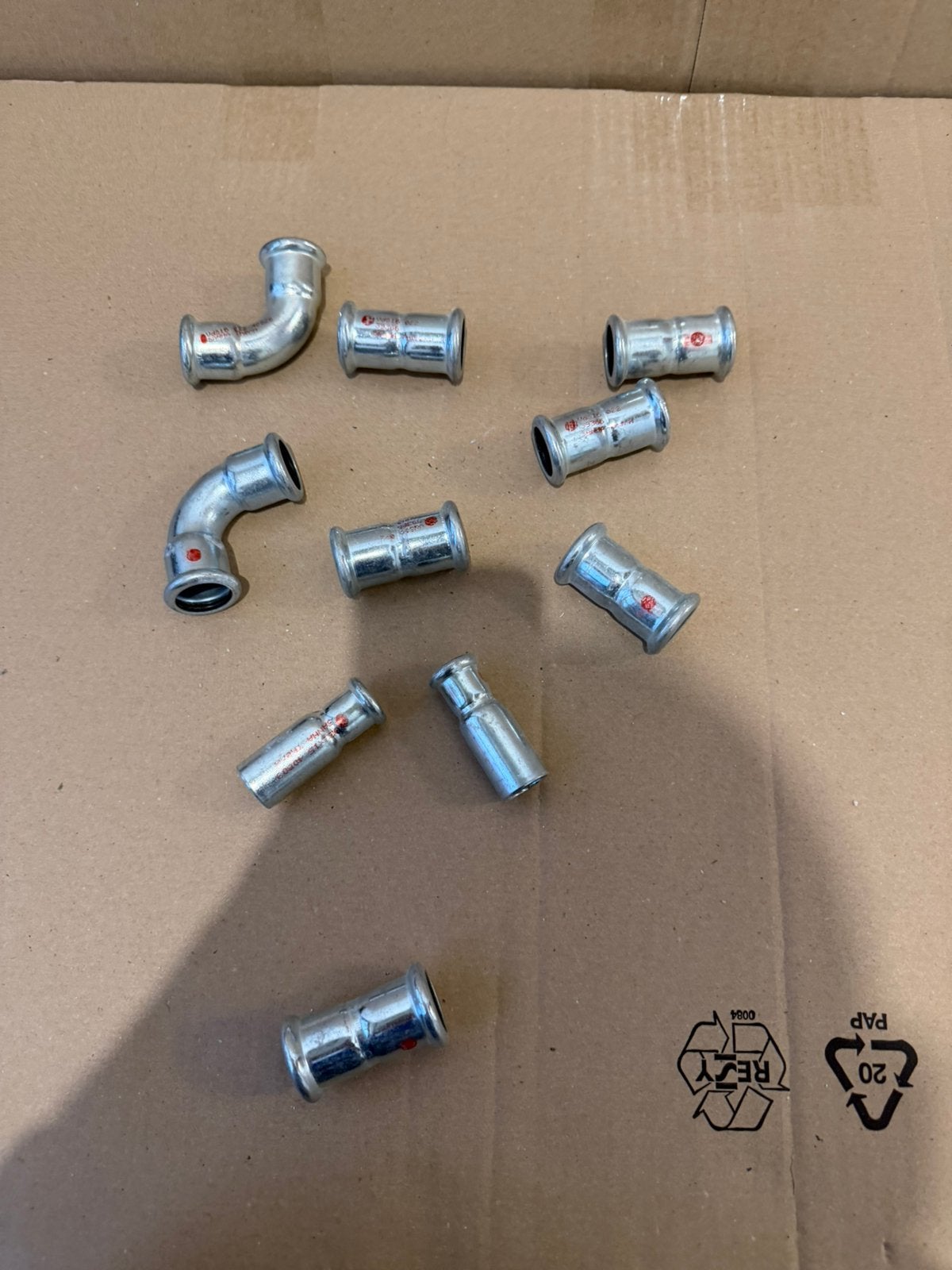 Viega Prestabo persfittingen 22 mm – 10 stuks – nieuw, Ophalen of Verzenden, Nieuw