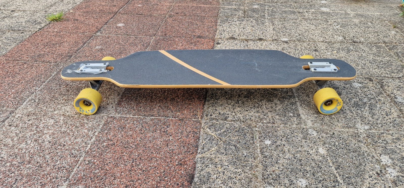 Oxelo Longboard - 7-laags esdoorn, 9.25" x 38.75", Ophalen, Gebruikt, Skateboard, Longboard