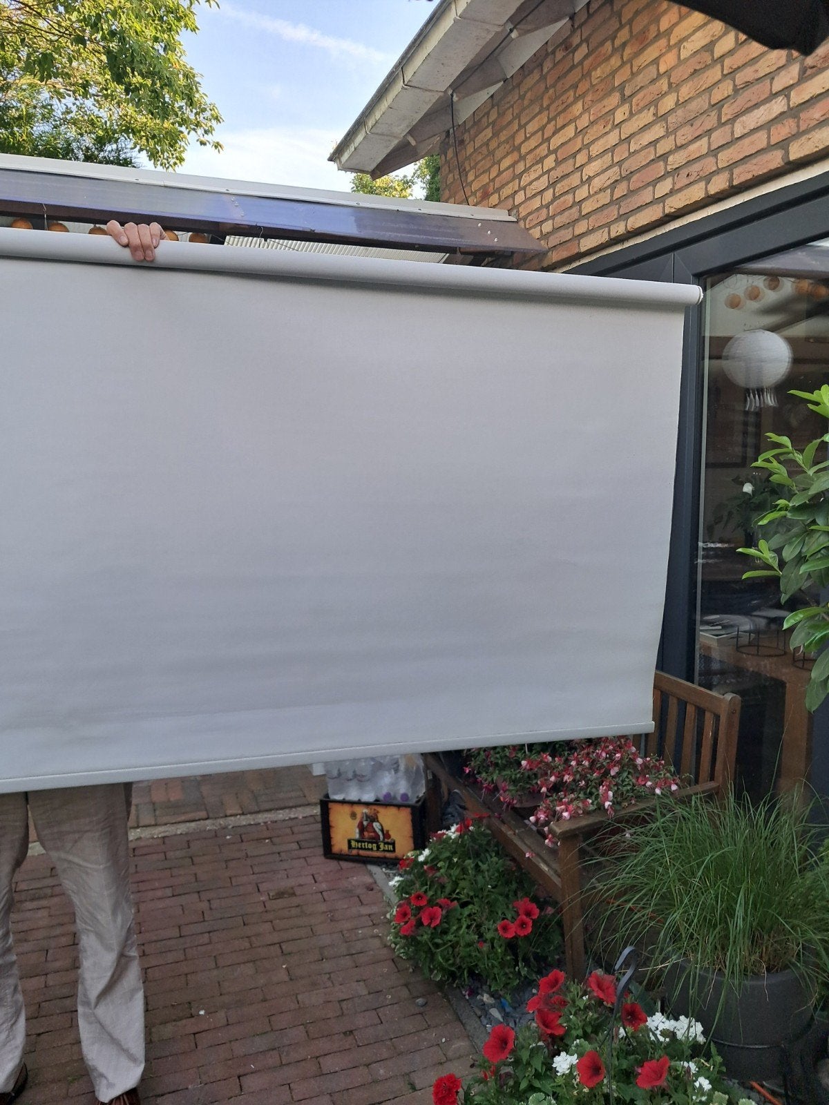 Rolgordijn lichtgrijs 270 cm breed, compleet, 200 cm of meer, Nieuw, Ophalen of Verzenden, 200 cm of meer