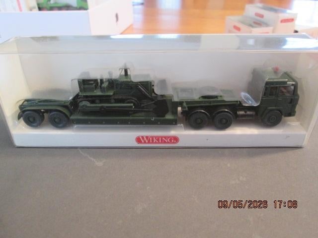 Magirus Deutz leger militair dieplader met buldozer in OVP, Verzamelen, Ophalen of Verzenden, Nieuw, Auto's