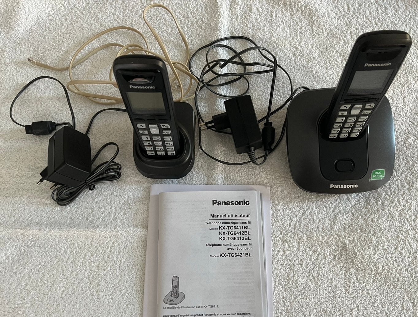 Panasonic KX-TG6411BL draadloos – compleet met basisstation, Ophalen, Zo goed als nieuw, 2 handsets
