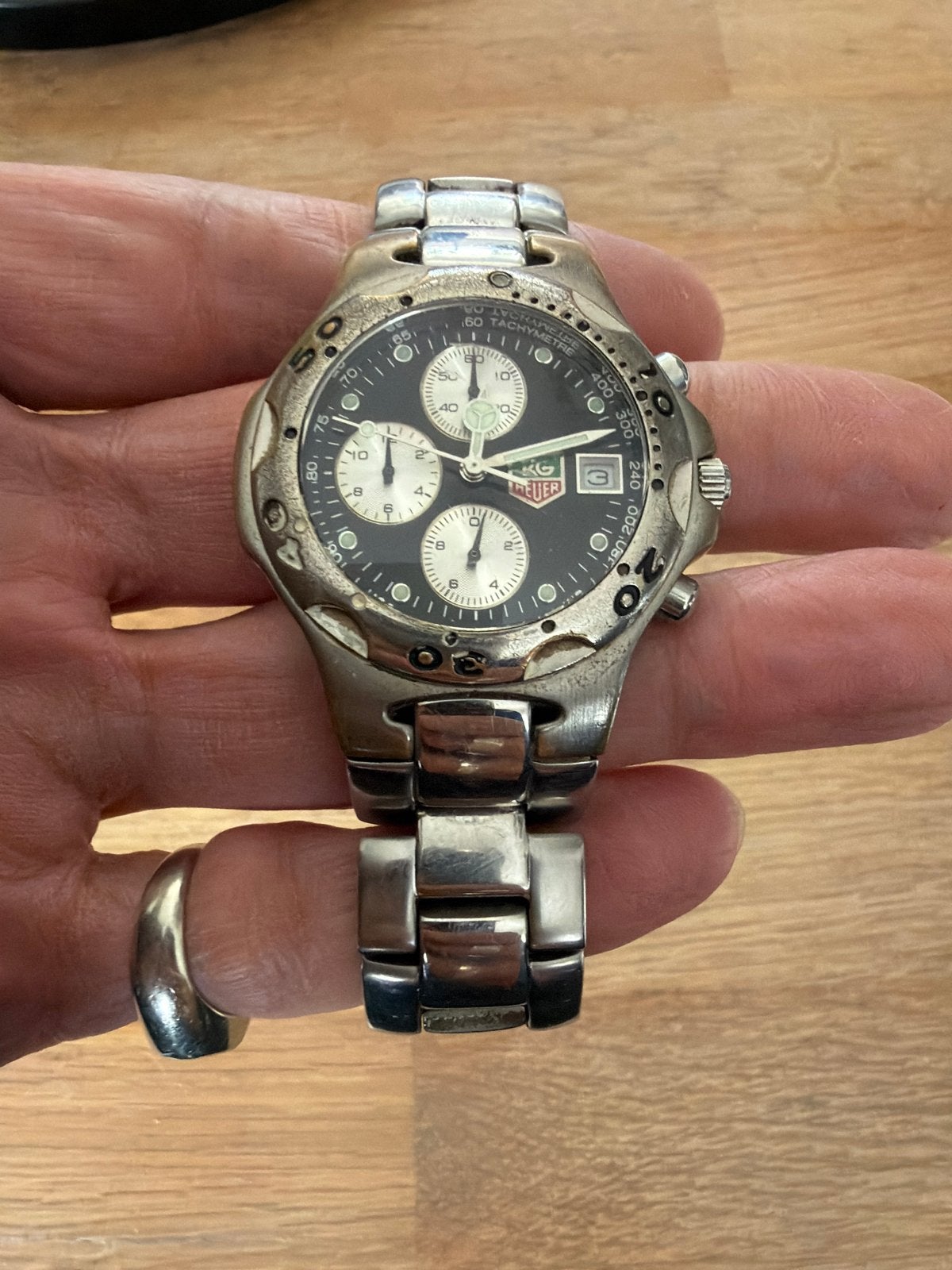 TAG Heuer Chronograaf Herenhorloge - Gebruikt, Gebruikt, Staal, Polshorloge, Ophalen of Verzenden