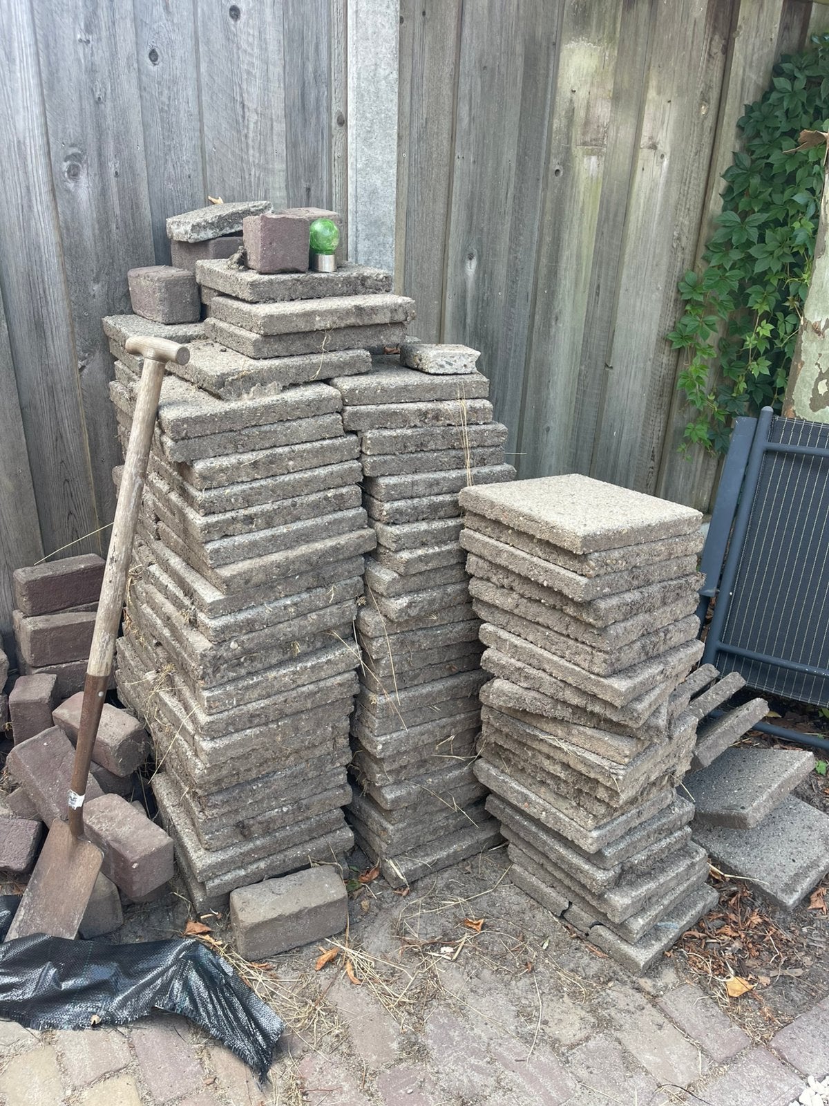 Grindtegels 30x30, Ophalen, Gebruikt, 10 m² of meer