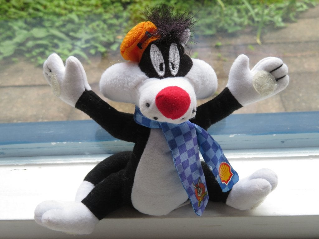 Sylvester the Cat  Looney Tunes Warner Bros Shell 1999, Kinderen en Baby's, Zwart, Ophalen of Verzenden, Zo goed als nieuw, Kat