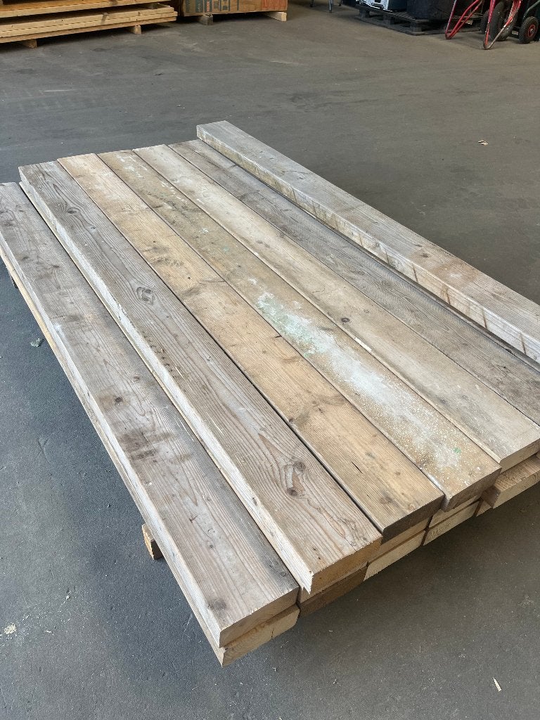 Diverse maten vuren balken (circulair), Doe-het-zelf en Verbouw, Hout en Planken, Ophalen, Gebruikt, Balk, Vuren