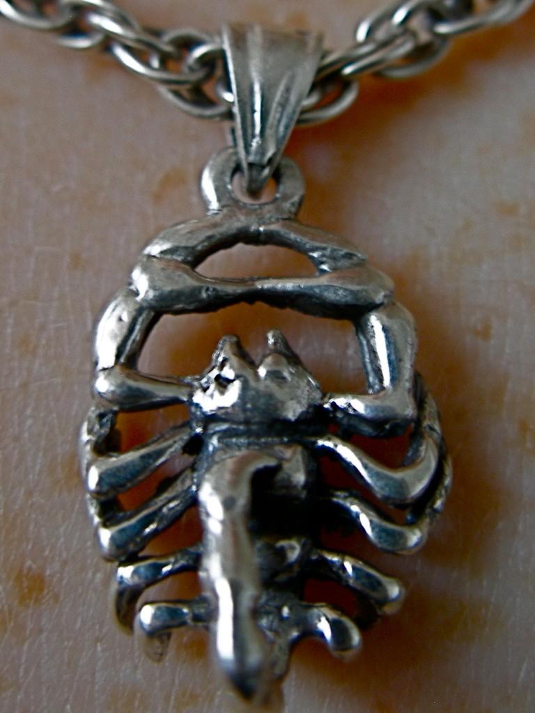Zilveren 925 zilver kettinghanger mooie kleine schorpioen, Verzenden, Nieuw, Zilver, Dier