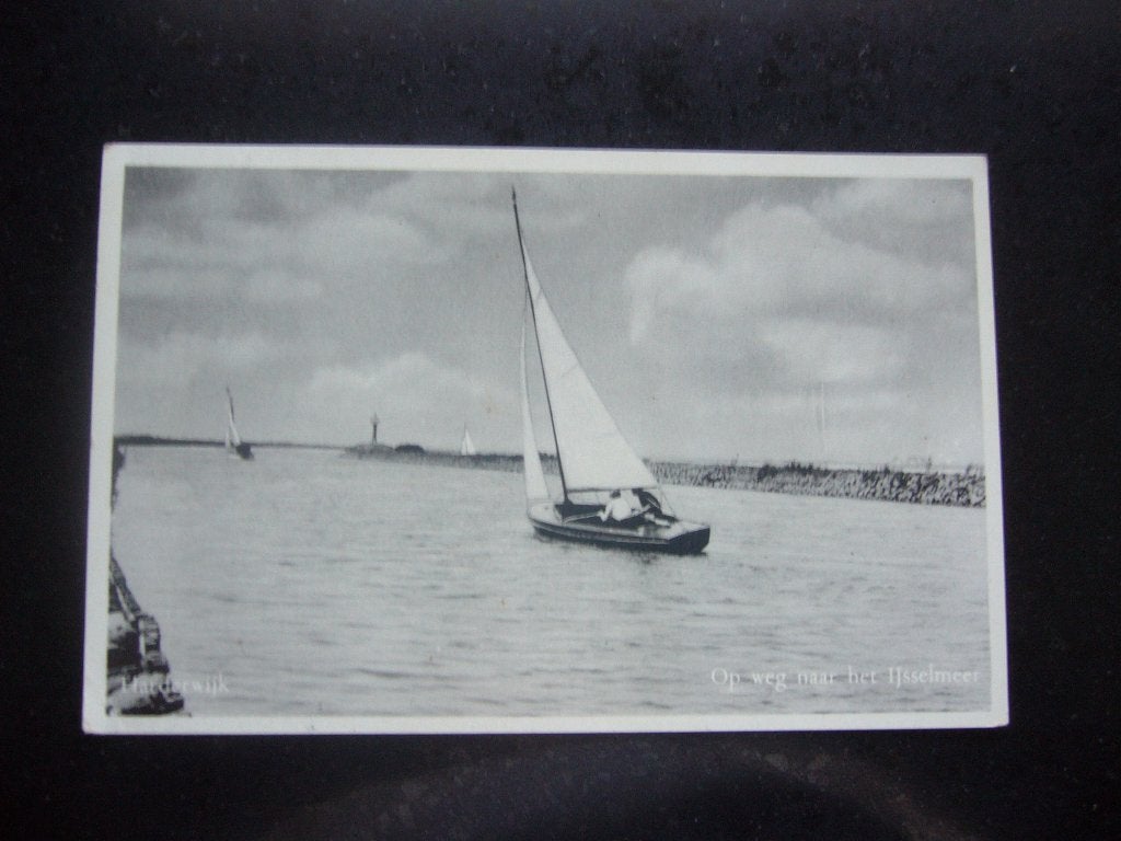 HARDERWIJK  =  OP WEG NAAR HET IJSSELMEER, Ophalen of Verzenden, 1940 tot 1960, Gelopen, Gelderland