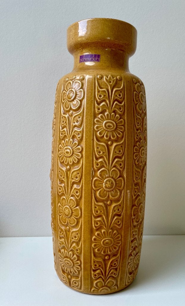 Vaas Scheurich okergeel, Ophalen of Verzenden