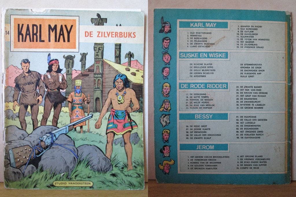 Karl May 14 - De zilverbuks & 15 - De zingende draad (SC), Meerdere stripboeken, Ophalen of Verzenden, Gelezen, Studio Vandersteen