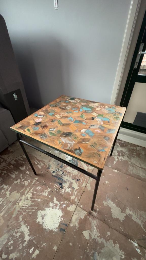 Vintage Design Tafel, Ophalen, Gebruikt, 50 tot 100 cm, Tot twee personen