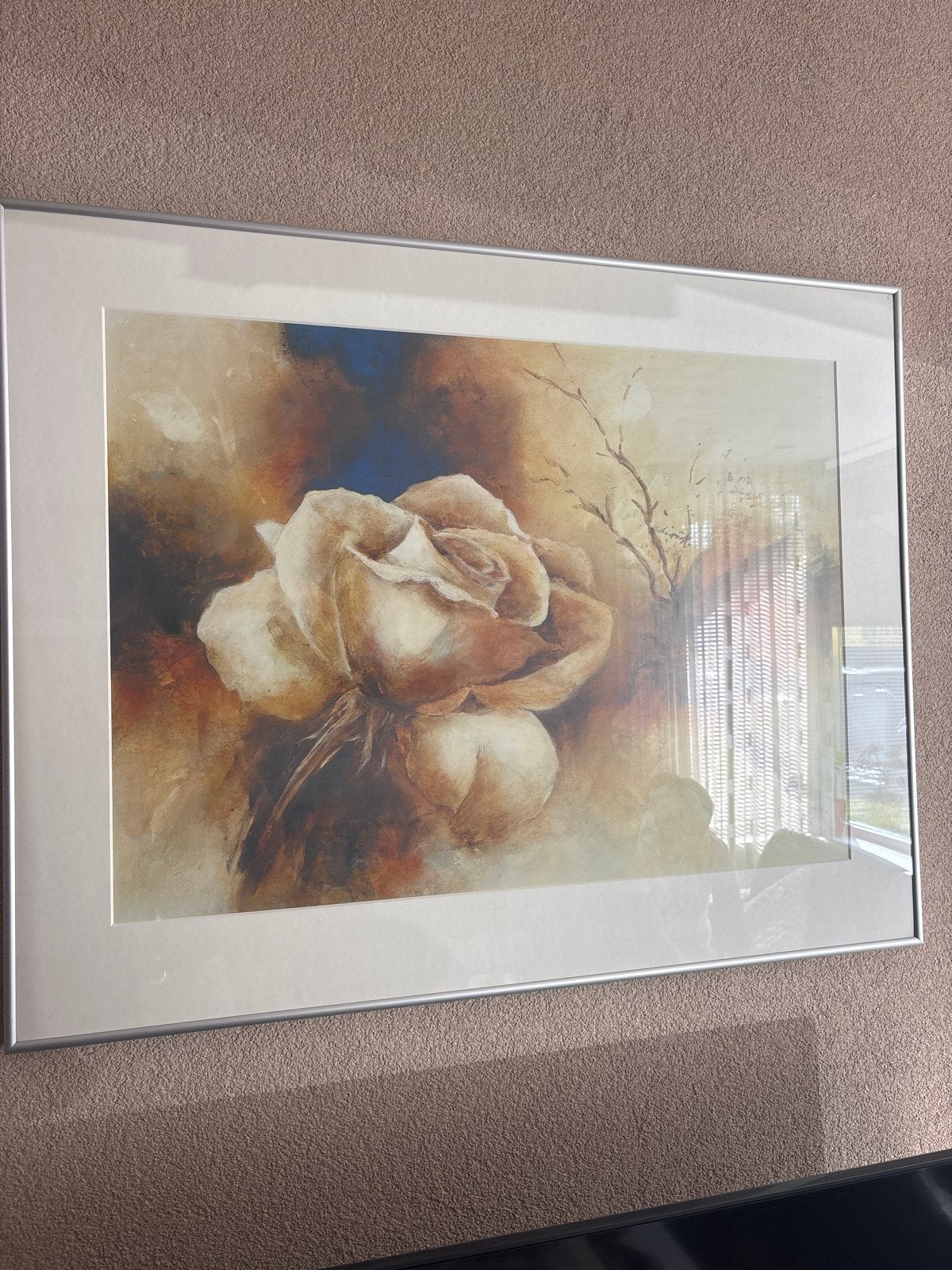 Schilderij van Betty Jansma - Roos, Ophalen