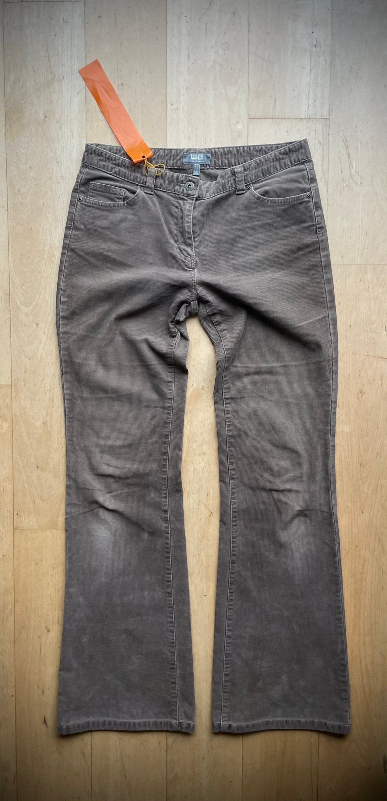 WE Fundamentals corduroy bootcut wijde pijpen broek jeans 38, Ophalen of Verzenden, Maat 38/40 (M), Grijs, Lang
