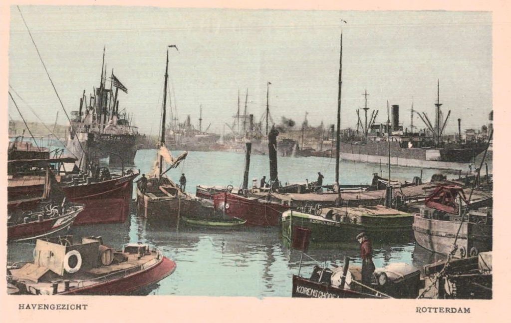 Oude Ansichtkaart Havenzicht Rotterdam - Voor 1920, Ophalen of Verzenden, Voor 1920, Ongelopen, Zuid-Holland