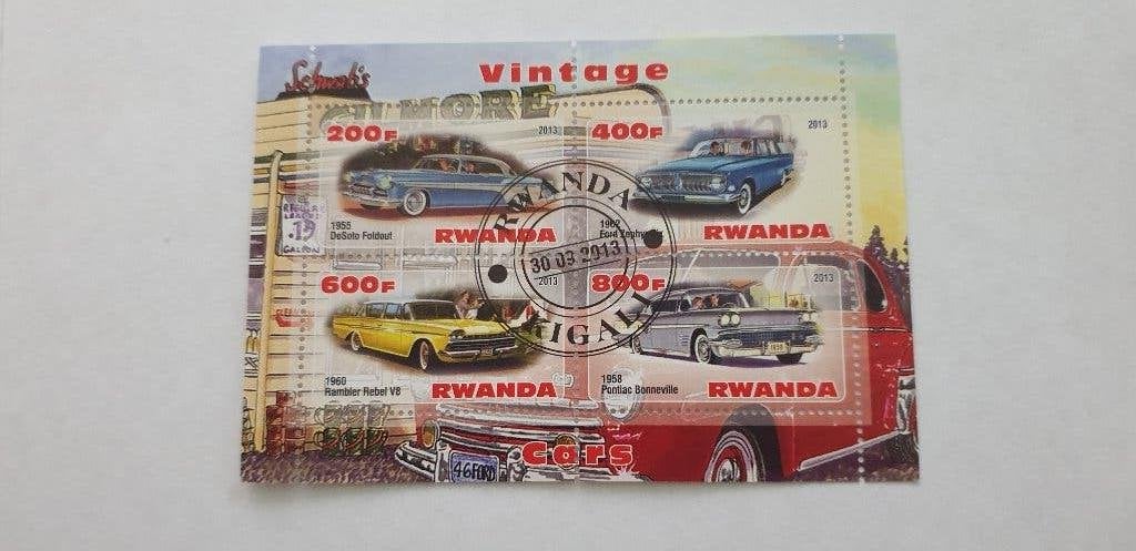 5318 rwanda vintage cars, Verzenden, Overige thema's