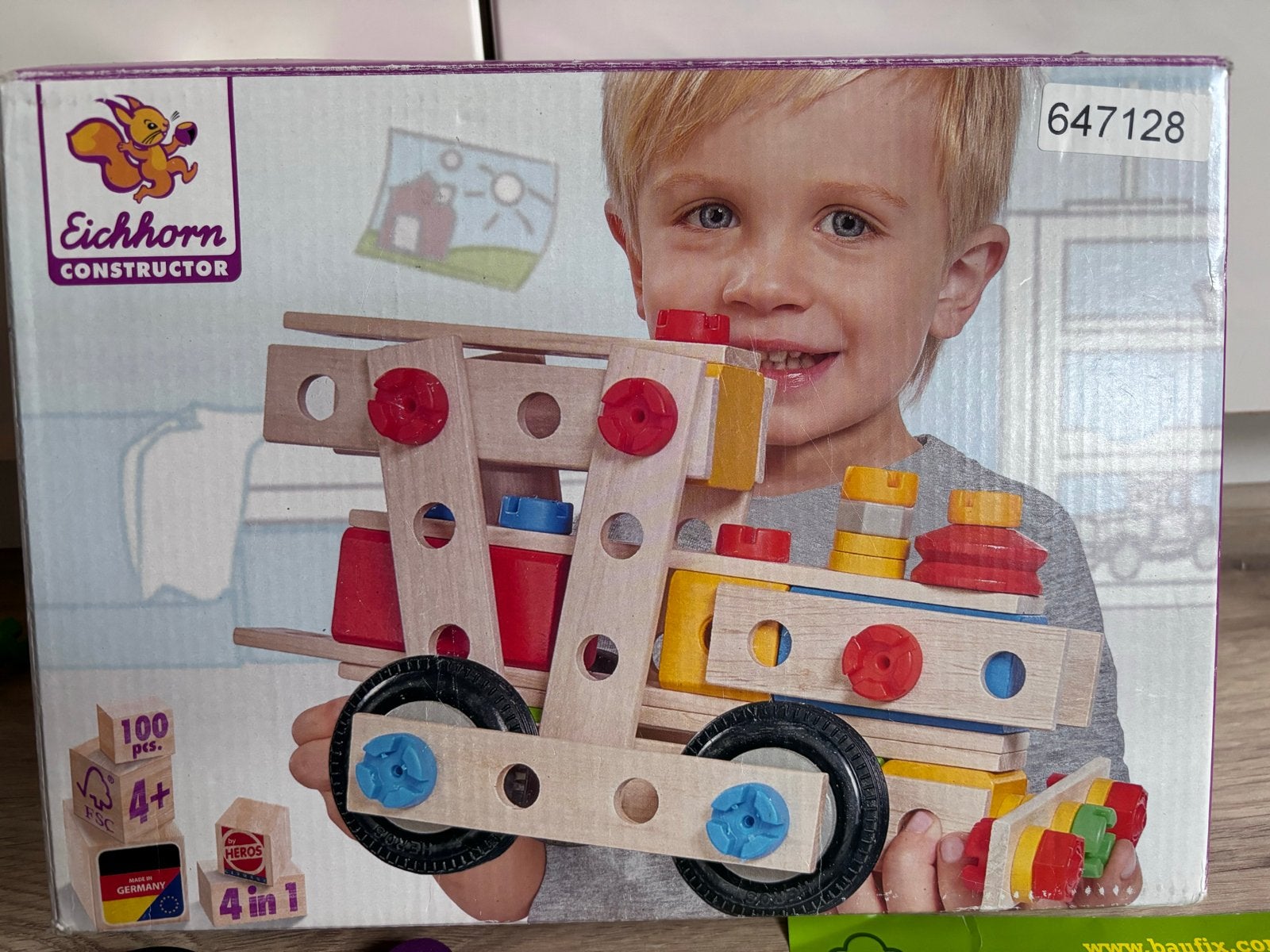 Eichhorn & Baufix Bouwsets - Houten Constructiespeelgoed, Kinderen en Baby's, Ophalen, Gebruikt, Overige merken