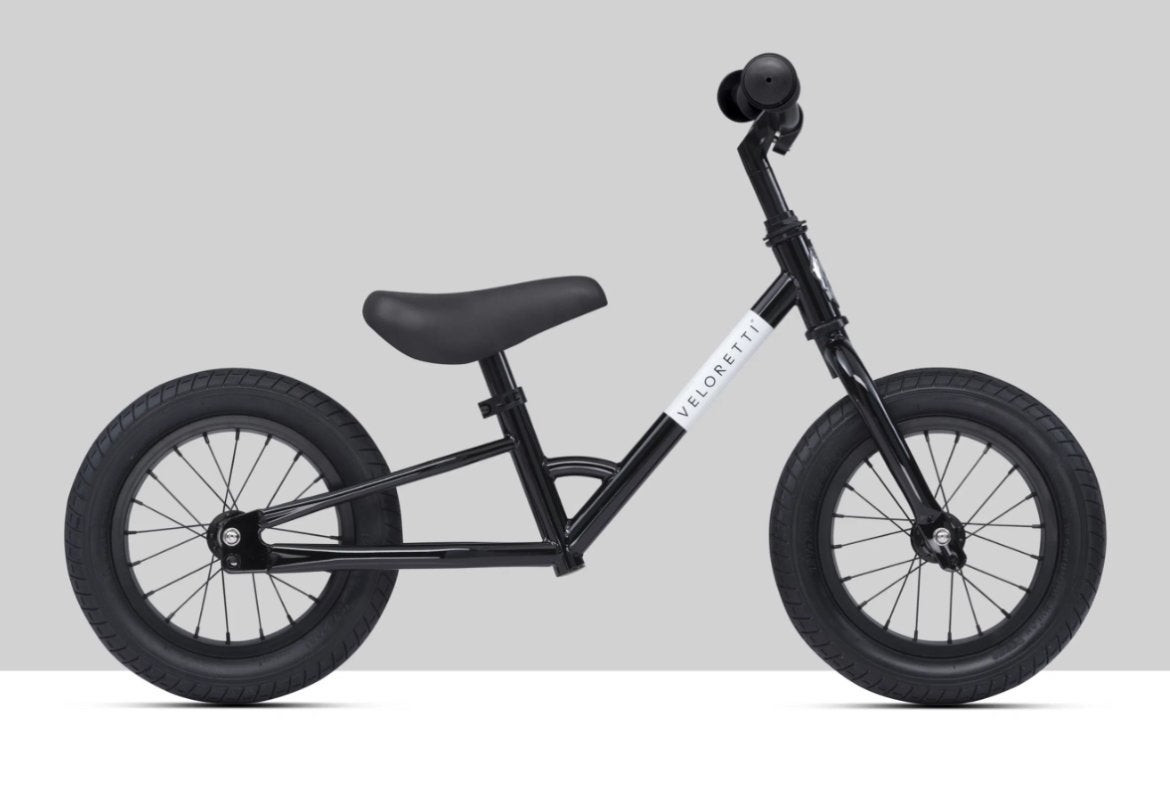 Veloretti Mini Loopfiets Zwart - Als Nieuw, 12 inch, Fietsen en Brommers, Ophalen, Zo goed als nieuw, Minder dan 16 inch