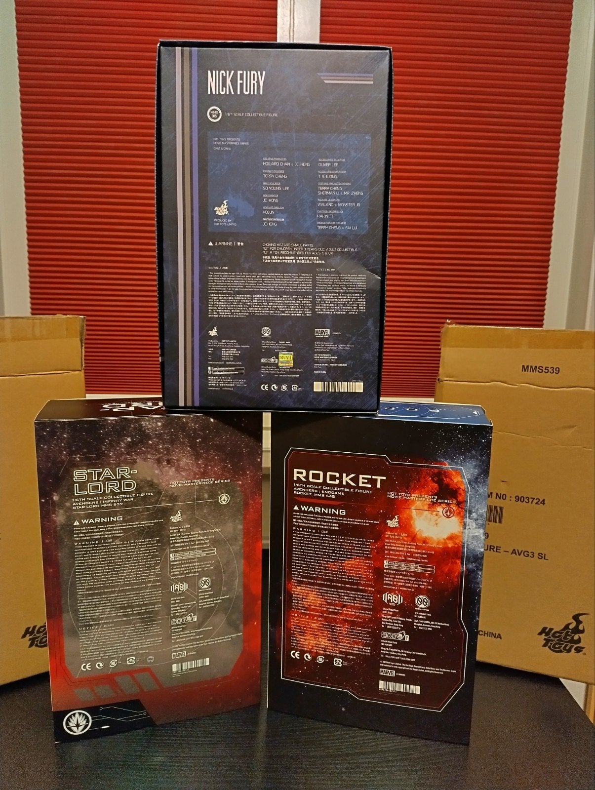 Marvel's Hot Toys (Nick Fury, Star Lord, Rocket) - Avengers, Verzenden, Nieuw