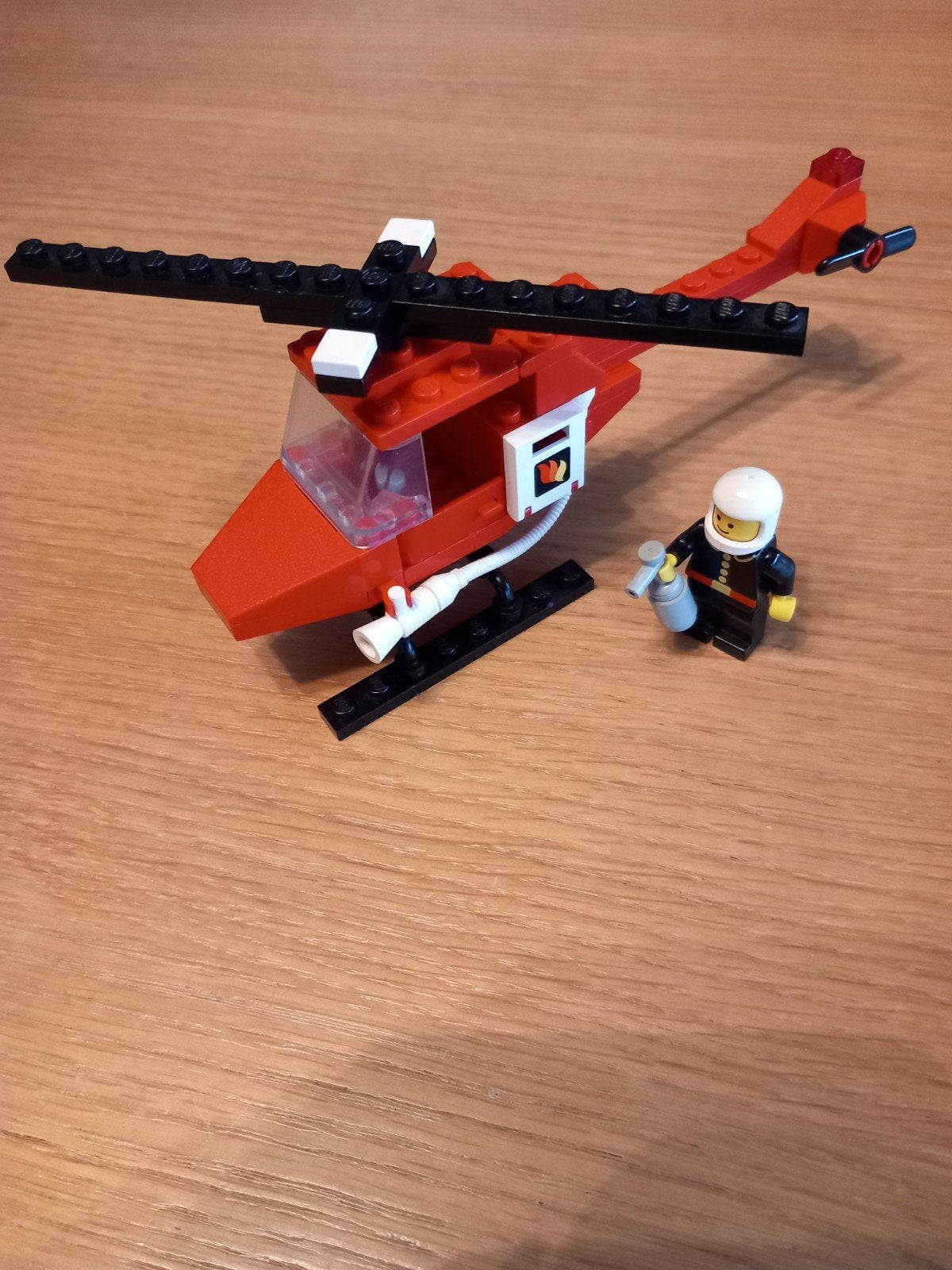 Lego Legoland 6657 Brandweer Helikopter met Brandweerman, Gebruikt, Lego, Ophalen of Verzenden, Complete set
