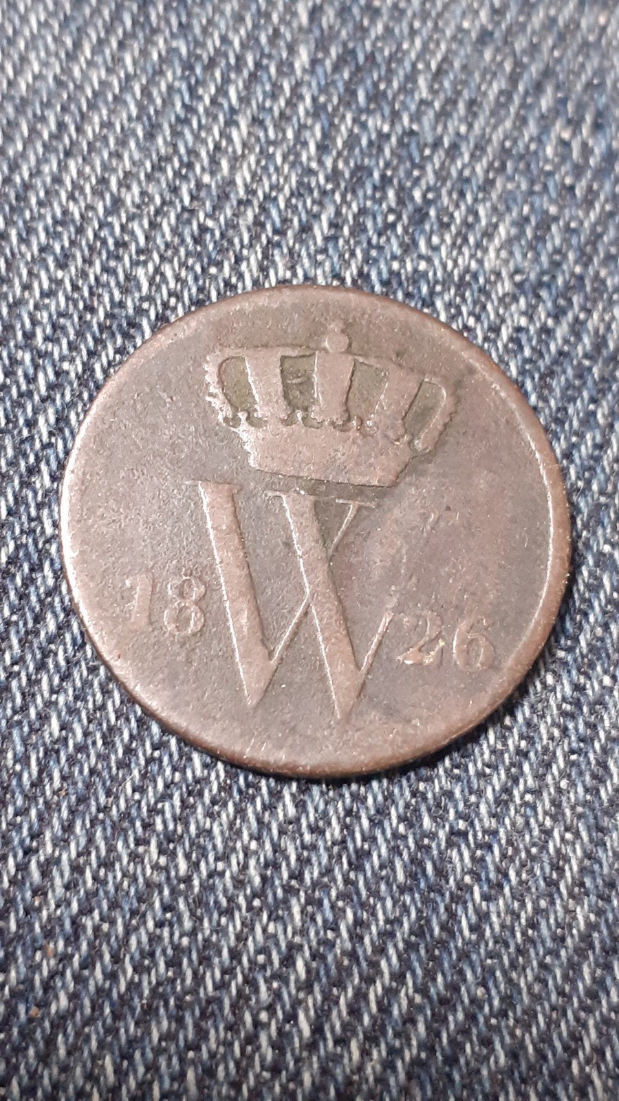Zeldzame 1 cent munt uit 1826 - Koning Willem I, Postzegels en Munten, Munten | Nederland, Verzenden, Koning Willem I, 1 cent