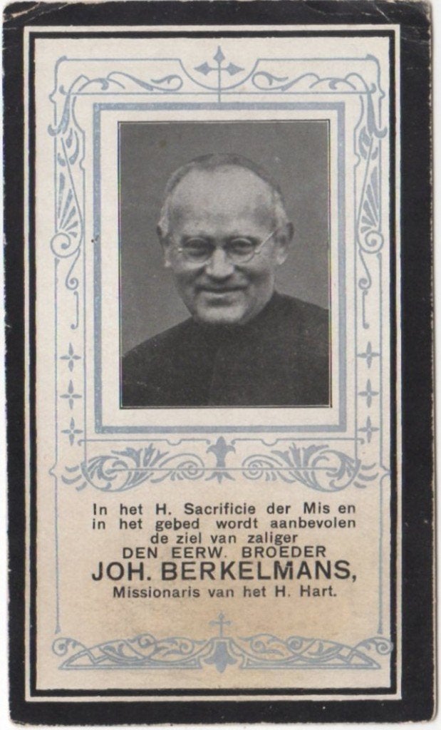 broeder Johannes Berkelmans 1878 Deurne + 1936 Stein, 58 jr, Verzamelen, Ophalen of Verzenden