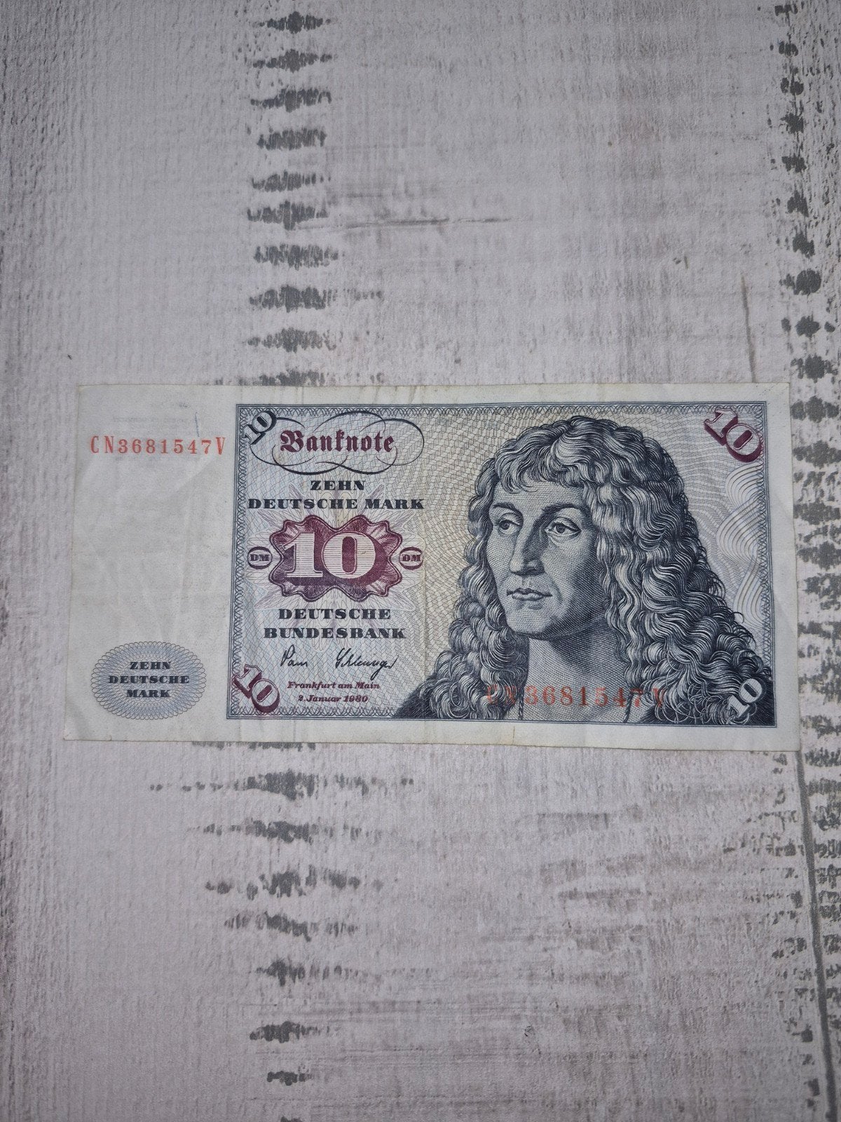 Duitsland  10 Mark biljet 1980 - Zeilschip en man, Postzegels en Munten, Bankbiljetten | Europa | Niet-Eurobiljetten, Ophalen of Verzenden