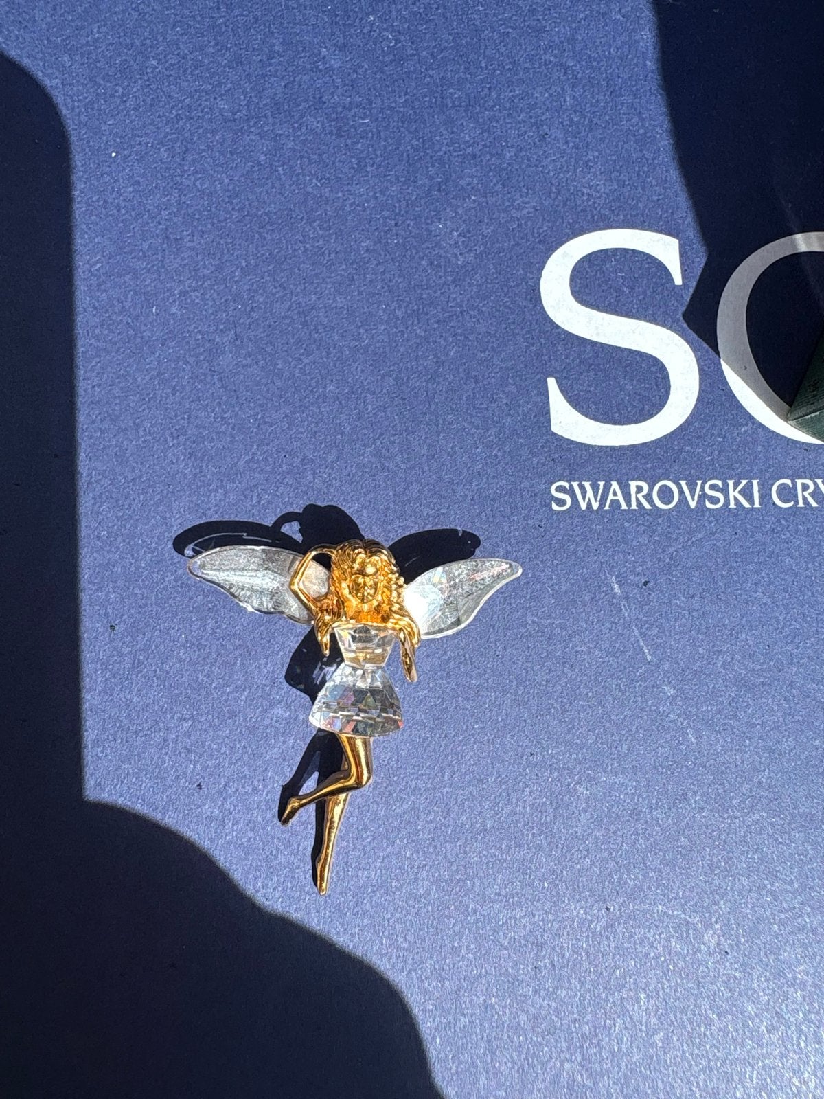 Swarovski Broche Elfje/Fee met Kristallen Vleugels, Met kristal, Overige materialen, 4 tot 7 cm, Ophalen of Verzenden