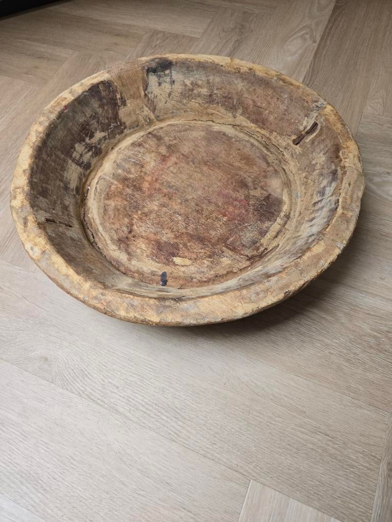 Antieke Olijfbak / Houten Schaal, Ophalen of Verzenden