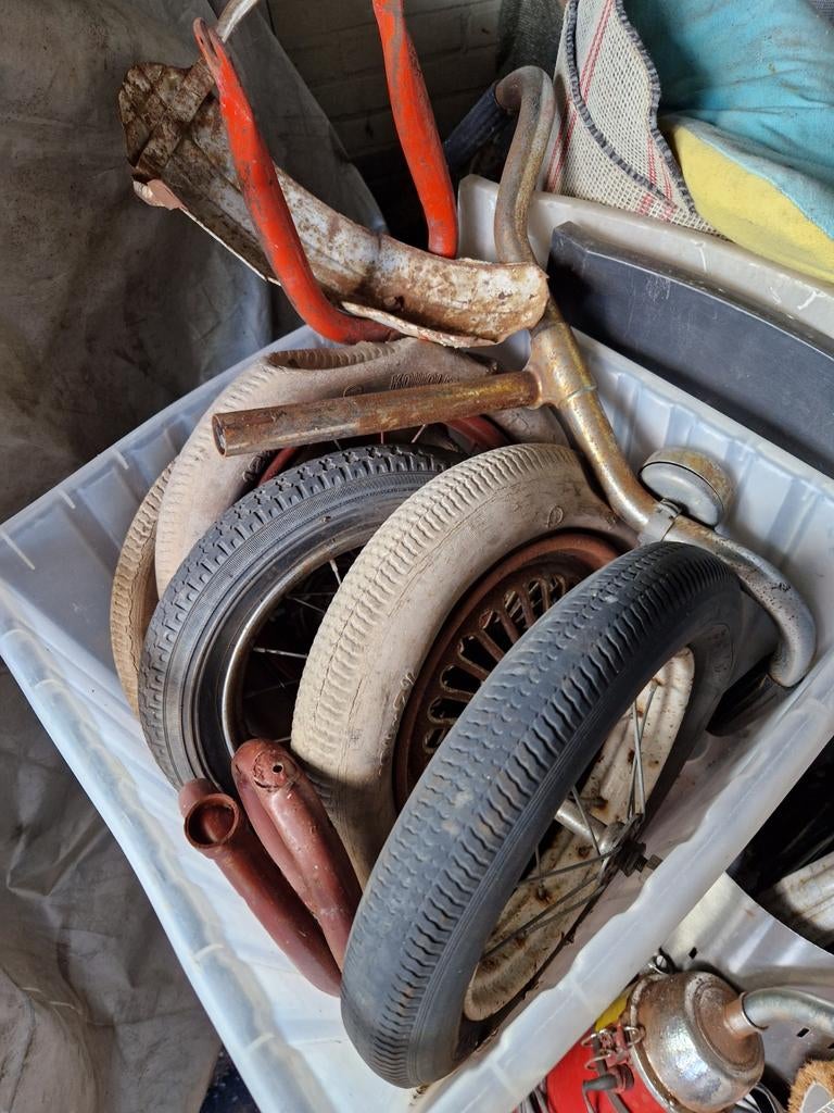 Oude fietswielen en onderdelen - Vintage project, Fietsen en Brommers, Wiel, Gebruikt, Onbekend, Staal