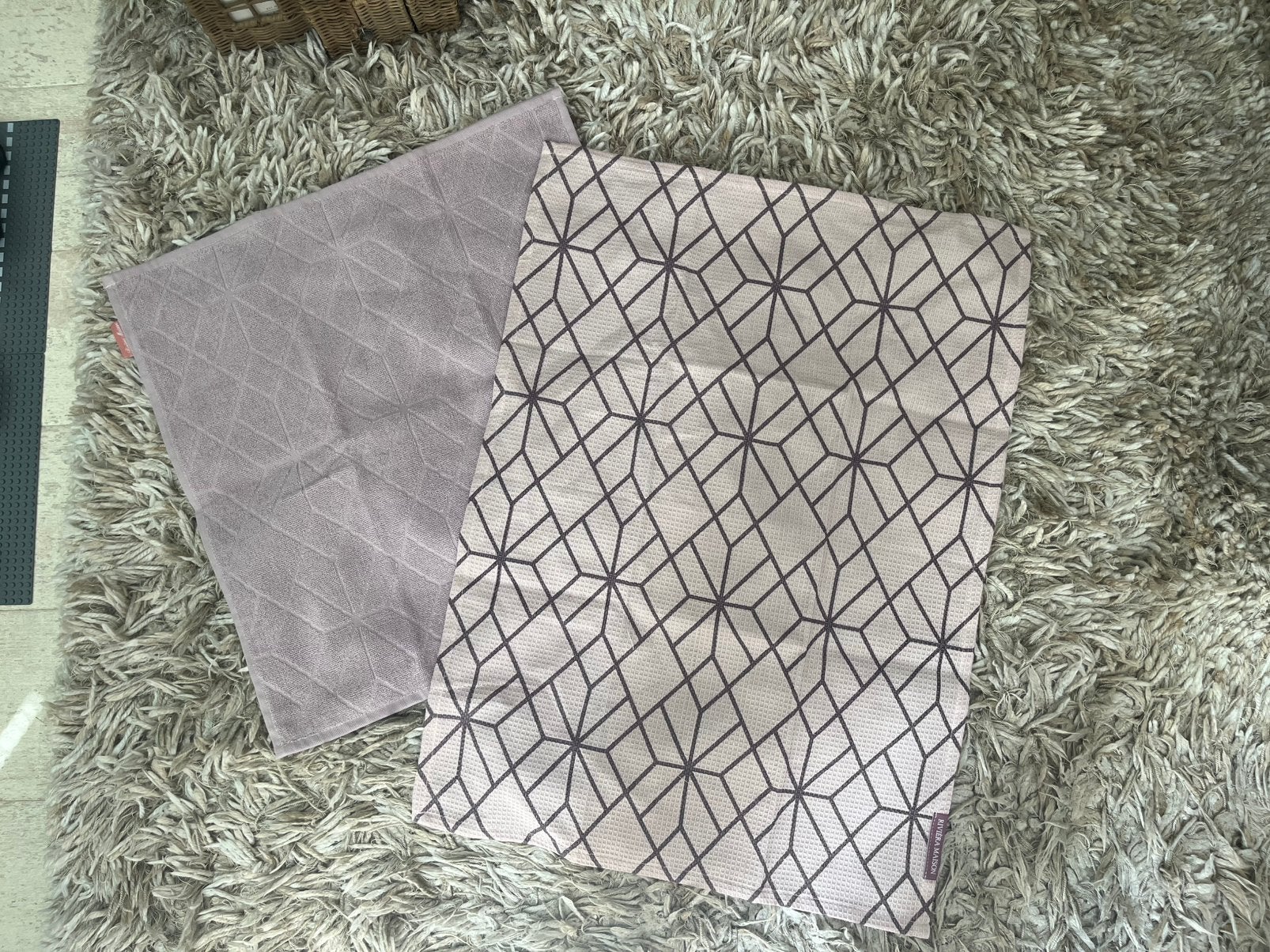 Te koop: Rivièra Maison hand- en theedoekset lila, Huis en Inrichting, Keuken | Textiel, Katoen, Paars, Nieuw, Riviera Maison