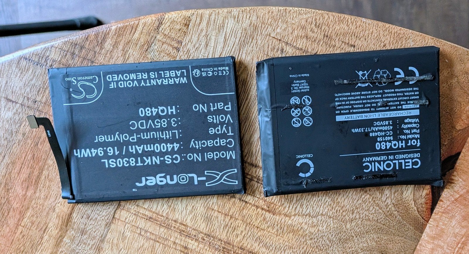 Twee nieuwe HQ480 telefoon batterijen (4400mAh), Ophalen of Verzenden, Nieuw, Universeel