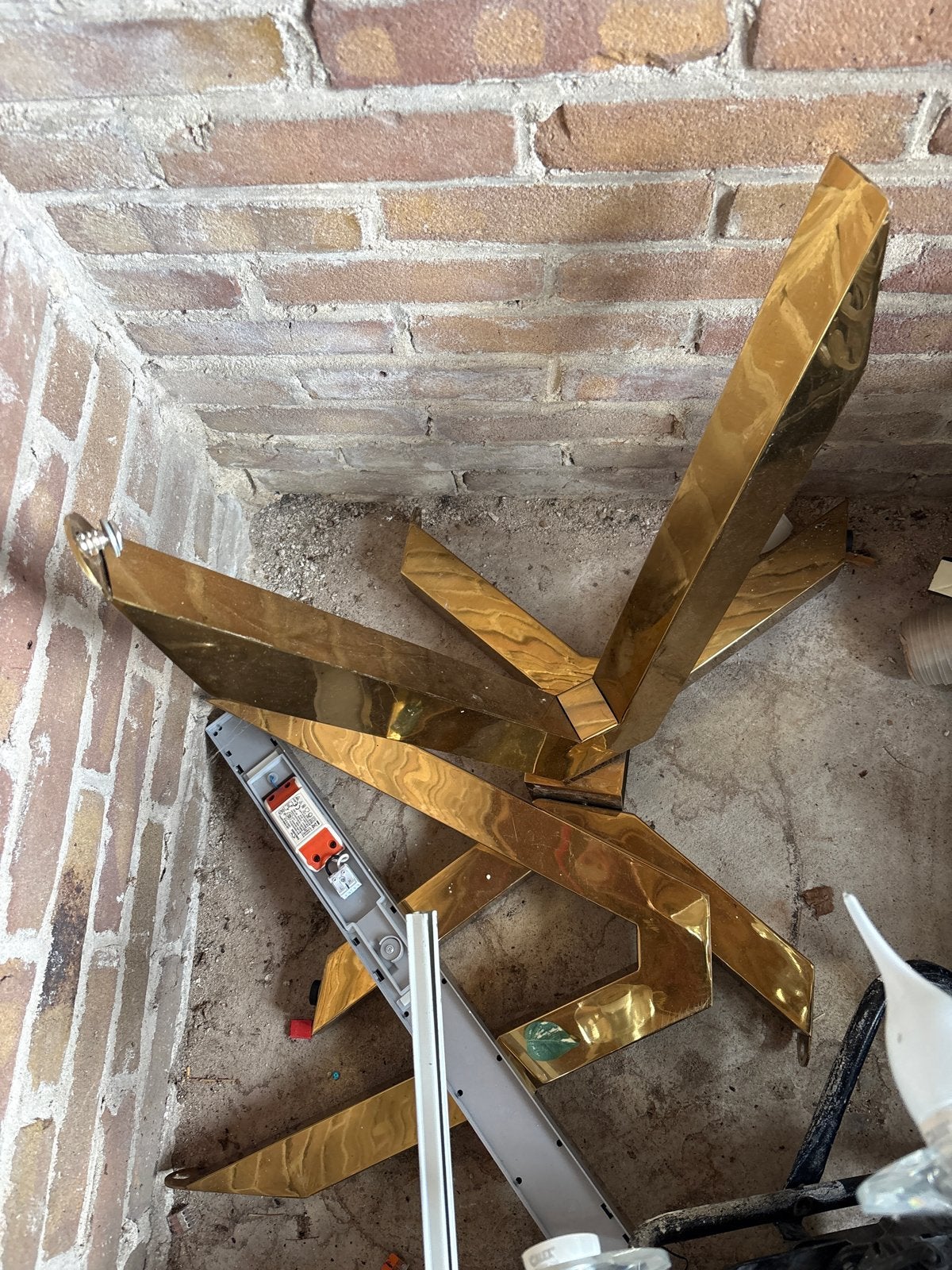 Gouden tafelpoot, Huis en Inrichting, Overige merken, Gebruikt, Goud, Modern