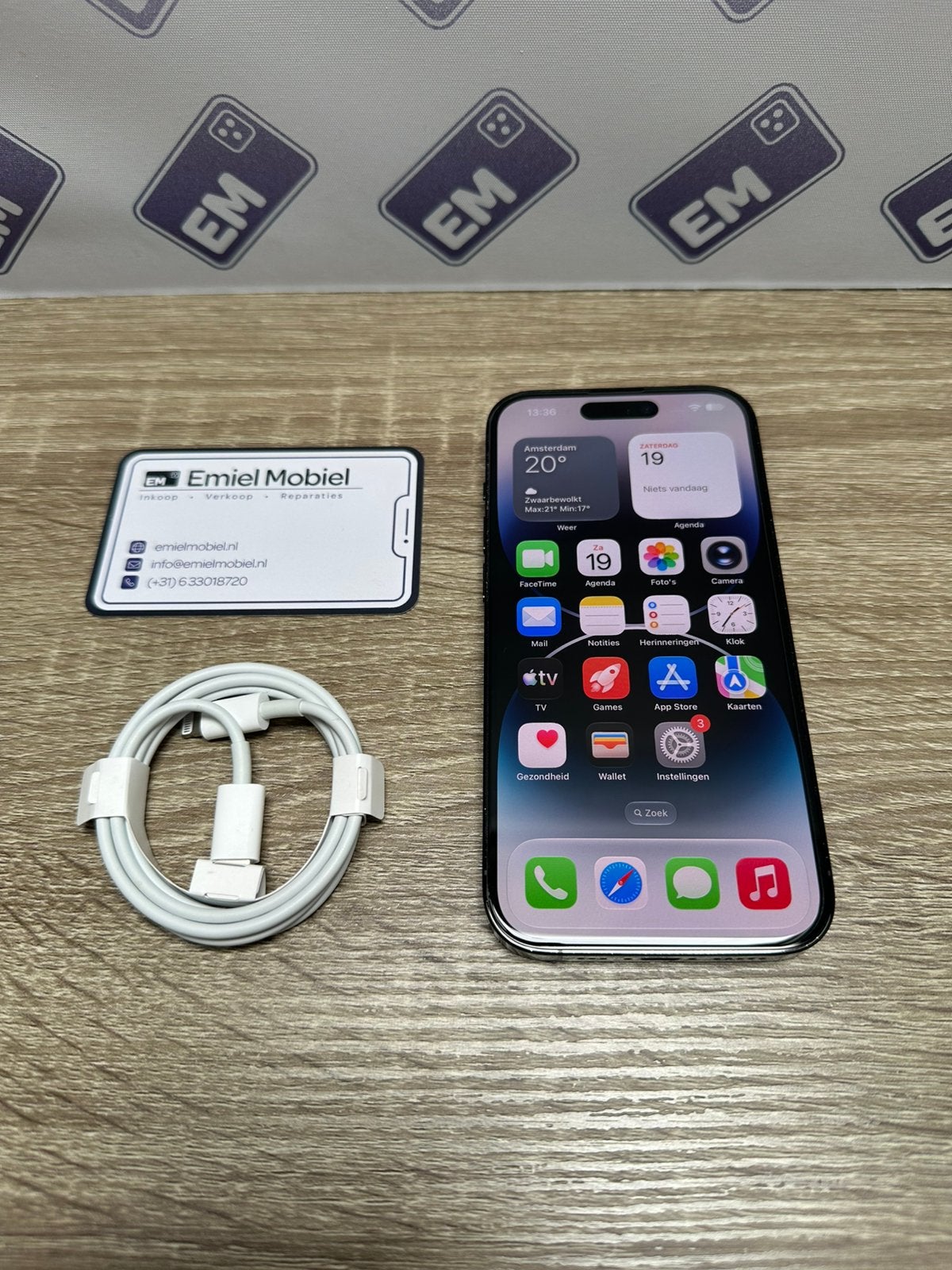iPhone 14 Pro - 128GB / batterij 100% / garantie, Zwart, Ophalen of Verzenden, Zo goed als nieuw, Zonder simlock