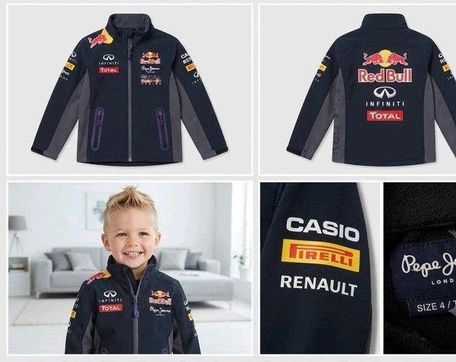 Officiële Red Bull Racing F1 Jas Max Verstappen Maat 104, Kinderen en Baby's, Ophalen of Verzenden, Zo goed als nieuw, Jongen