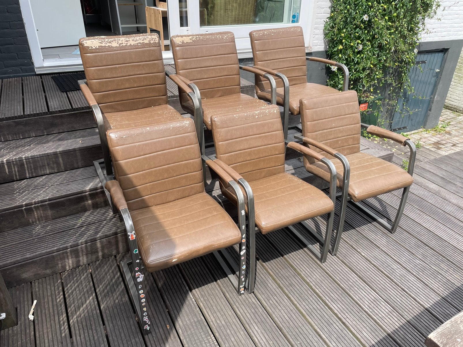 6 paar stoelen gratis, Ophalen, Zo goed als nieuw, Vijf, Zes of meer stoelen