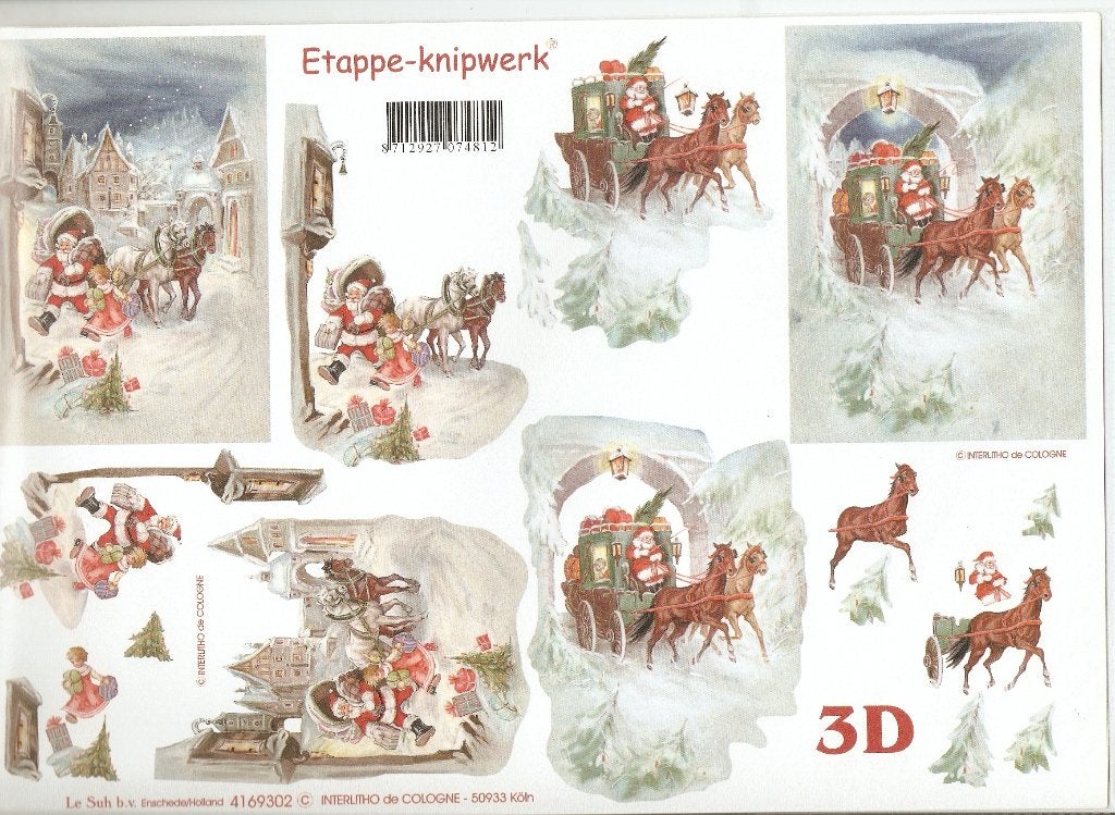 k39 knipvel le suh etappe knipvel 4169302 kerst, Ophalen of Verzenden, Nieuw, Kerst, Knipvel