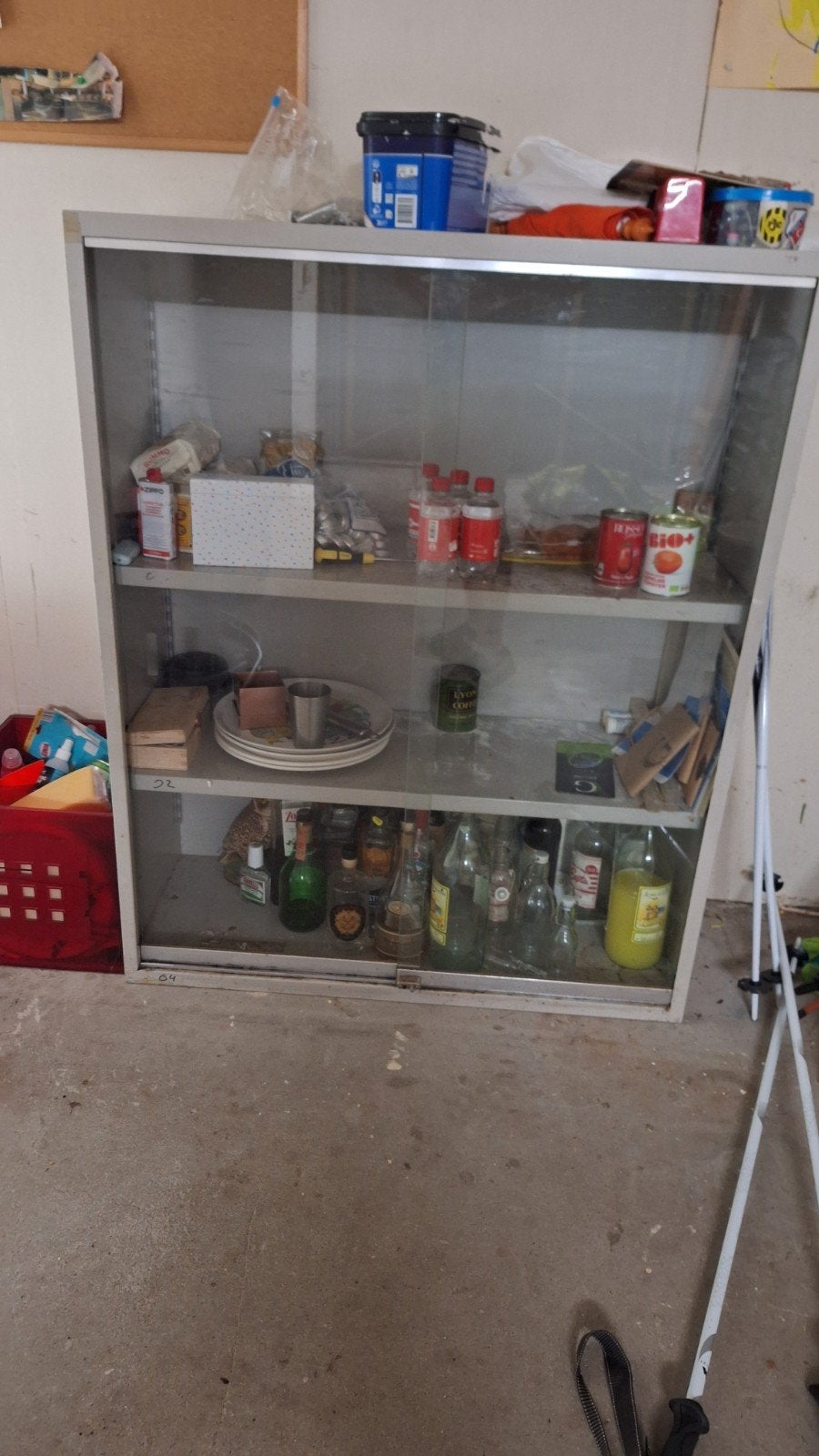 Kotterman Laboratorium Kast gehard glazen deuren., Ophalen, 100 tot 150 cm, Glas, 150 tot 200 cm