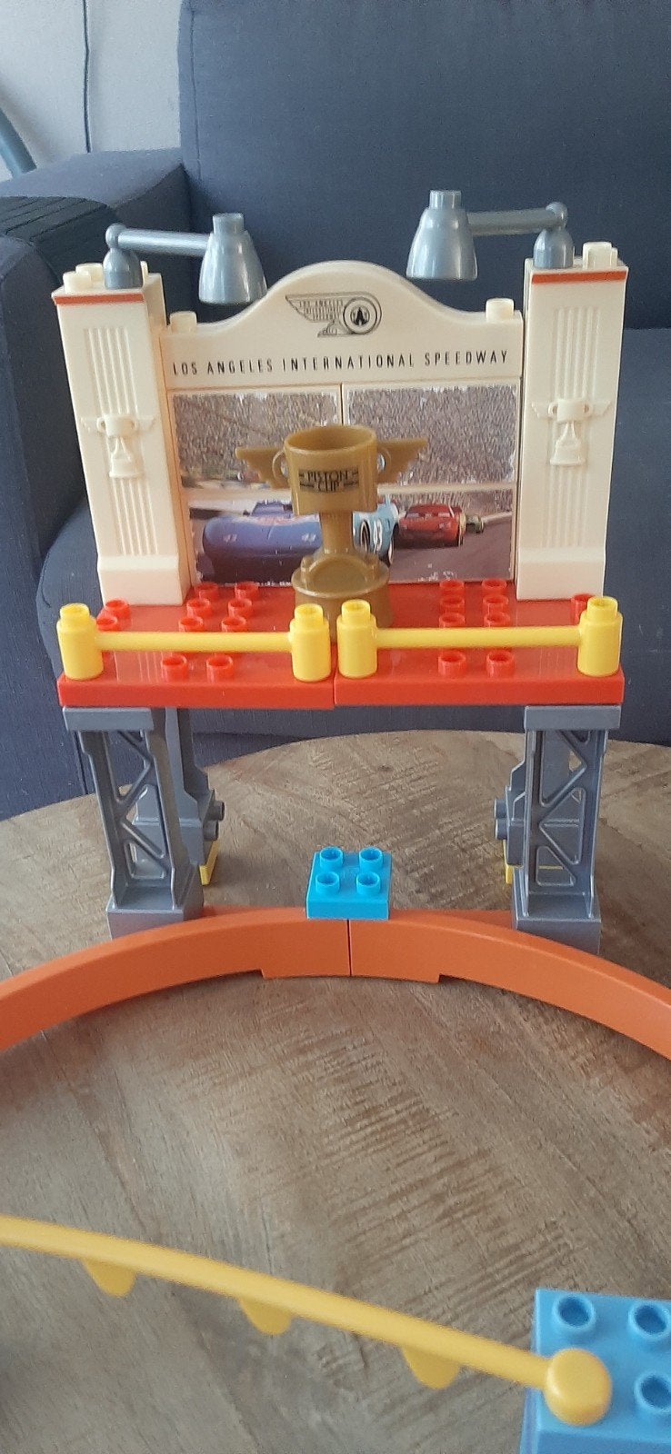 disney pixar cars race megabloks/ duplo., Ophalen of Verzenden, Gebruikt, Megabloks