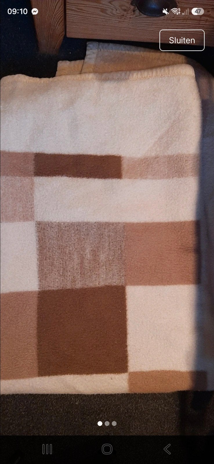 Wollen Vintage/Retro Woondeken - 140x200 cm, Huis en Inrichting, Wol, Ophalen of Verzenden, Meerkleurig, Woondeken