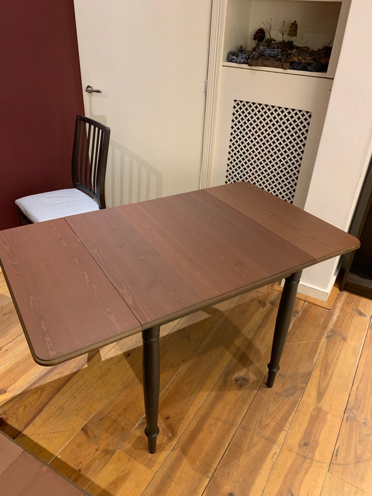 IKEA DANDERYD bruine opklapbare tafel, goede staat, Ophalen, 100 tot 150 cm, 50 tot 100 cm, Zo goed als nieuw