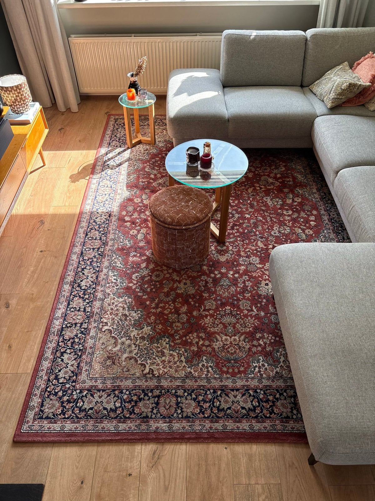 Prachtig Perzisch tapijt - Rood met bloemmotief 200x300cm, Ophalen, Gebruikt, 150 tot 200 cm, 200 cm of meer