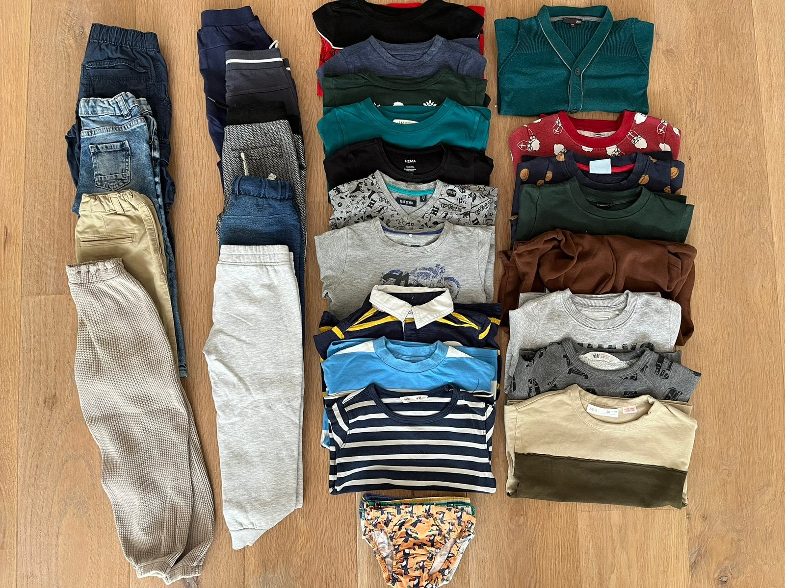 Pakket winterkleren mt 98/104 merk en non merk (27 stuks), Ophalen of Verzenden, Gebruikt, Maat 98