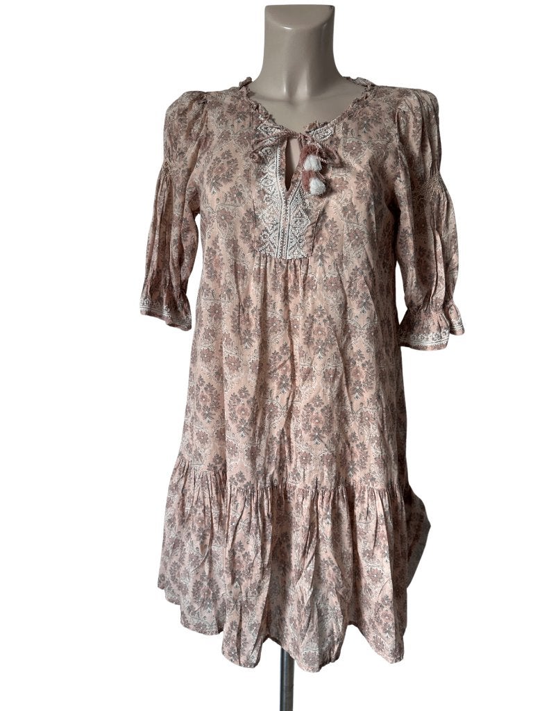 Odd Molly jurk S, Beige, Ophalen of Verzenden, Zo goed als nieuw, Onder de knie