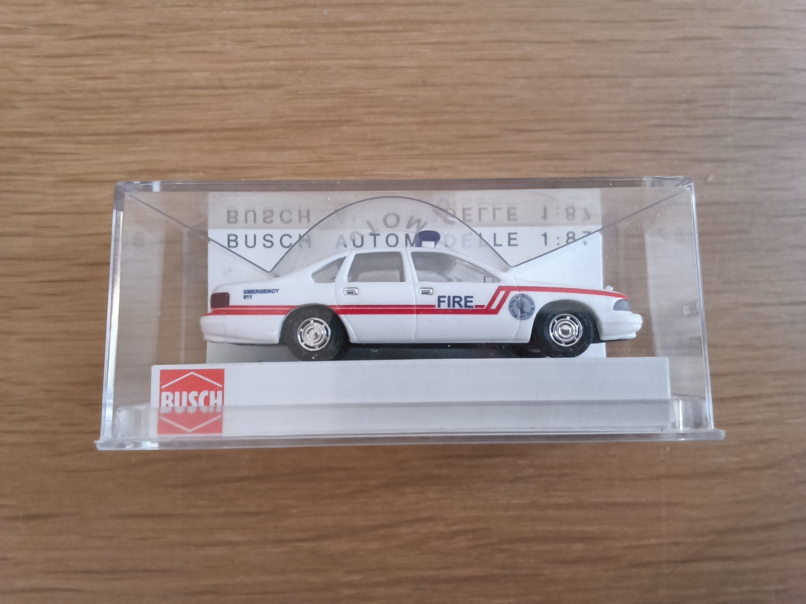 Busch H0 Chevrolet Caprice Firechief., Ophalen of Verzenden, Nieuw, Auto, Overige merken