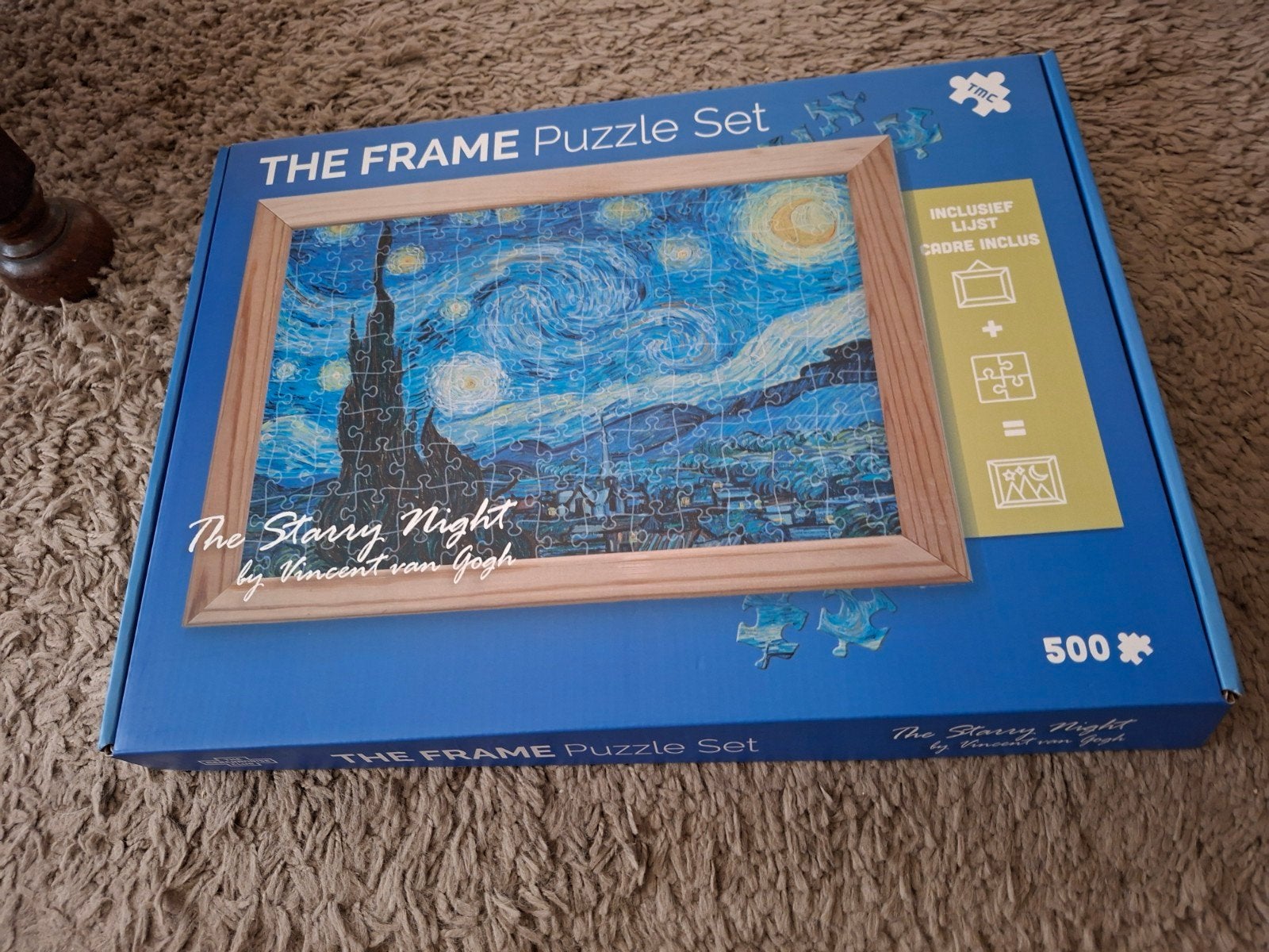 the frame puzzel set .the starry night vincent van gogh, Ophalen, 500 t/m 1500 stukjes, Nieuw, Legpuzzel